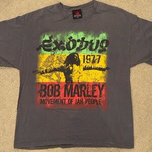 Zion Rootswear Charcoal Bob Marley Exodus Tee XL